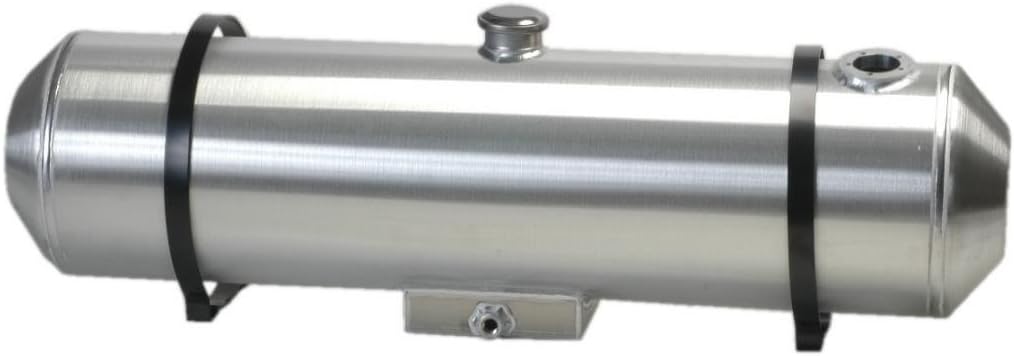 Custom Fuel Tanks 0833CF - Spun Aluminum Fuel Tank Center Fill 7.0 Gallons With Internal Baffle Welded In With Sump For Fuel Injection And 5 Hole Sender Flange Welded In