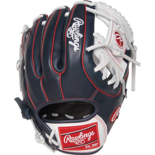 Rawlings Gamer XLE Baseball Glove, Navy/White, 11.25"