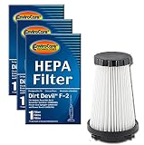 EnviroCare Premium Replacement HEPA Vacuum Cleaner Filters for Dirt Devil F2 Uprights 3 Filters