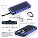 Solar Charger 15000mAh,BESWILL Portable Dual USB Solar Battery Charger External Battery Pack Phone Charger Power Bank with Flashlight for Smartphones Tablet Camera (Blue)