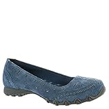 Skechers Women's Bikers-Underline Moccasin, Navy, 8 M US