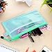 SIQUK 18 Pieces Zipper Pouch Plastic Mesh Pouch Waterproof Double Layer Zipper File Bags for Pen, Pencil, Documents and Cosmetics, 6 Colors