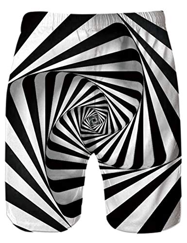Belovecol Men's Swim Trunks Summer Novelty Vortex Quick Dry Board Shorts XXL