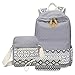 Abshoo Canvas Dot Backpack Cute Lightweight Teen Girls Backpacks School Shoulder Bags (Grey)