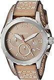 Fossil Men's JR1518 Nate Chronograph Light Brown Leather Watch