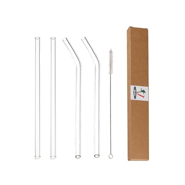 Glass Straws Clear 9