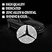 1797 Compatible Rear LOGO Caps for Mercedes Benz Accessories Bling Parts Badge Emblem Trunk Covers Decals Stickers Interior Decorations W204 W205 W213 C E S Class AMG Women Men Crystal Silver 3 Pack