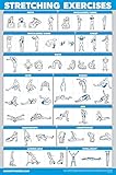QuickFit Stretching Workout Exercise Poster - Double Sided (Laminated, 18