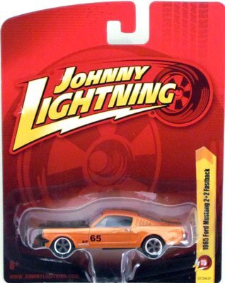 Johnny Lightning 1965 FORD MUSTANG 2+2 FASTBACK (Orange & Black), Release 15 diecast by Johnny Lightning