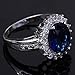 YAZILIND Jewelry Unique Design Silver Plated Sapphire Women lady's Ring Size