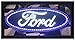 Crystal Art - Ford Logo Framed Flashing LED Sign