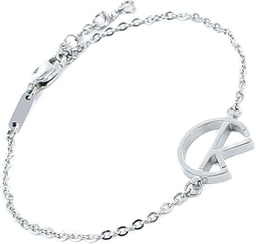 Amazon カルバンクライン Calvin Klein ブレスレット ファッション ジュエリー アクセサリー メンズ レディース League リーグ Ckロゴ シルバー チェーン Kj6dmb 並行輸入品 ブレスレット 通販