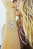 Flash Tattoos - Lena - Authentic Metallic Temporary Tattoos