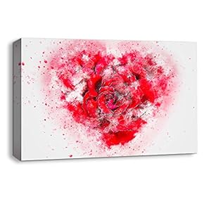 Canvas Wall Art Beautiful Abstract Ink Painting Artwork for Home Prints Framed - 12x18 inches