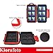 Kiorafoto 12 Slots SD SDHC SDXC Card Holder Case Professional Water-Resistant Anti-Shock Memory Card Storage Protector Wallet with Carabiner