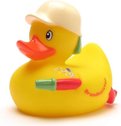 rubber duck on fire