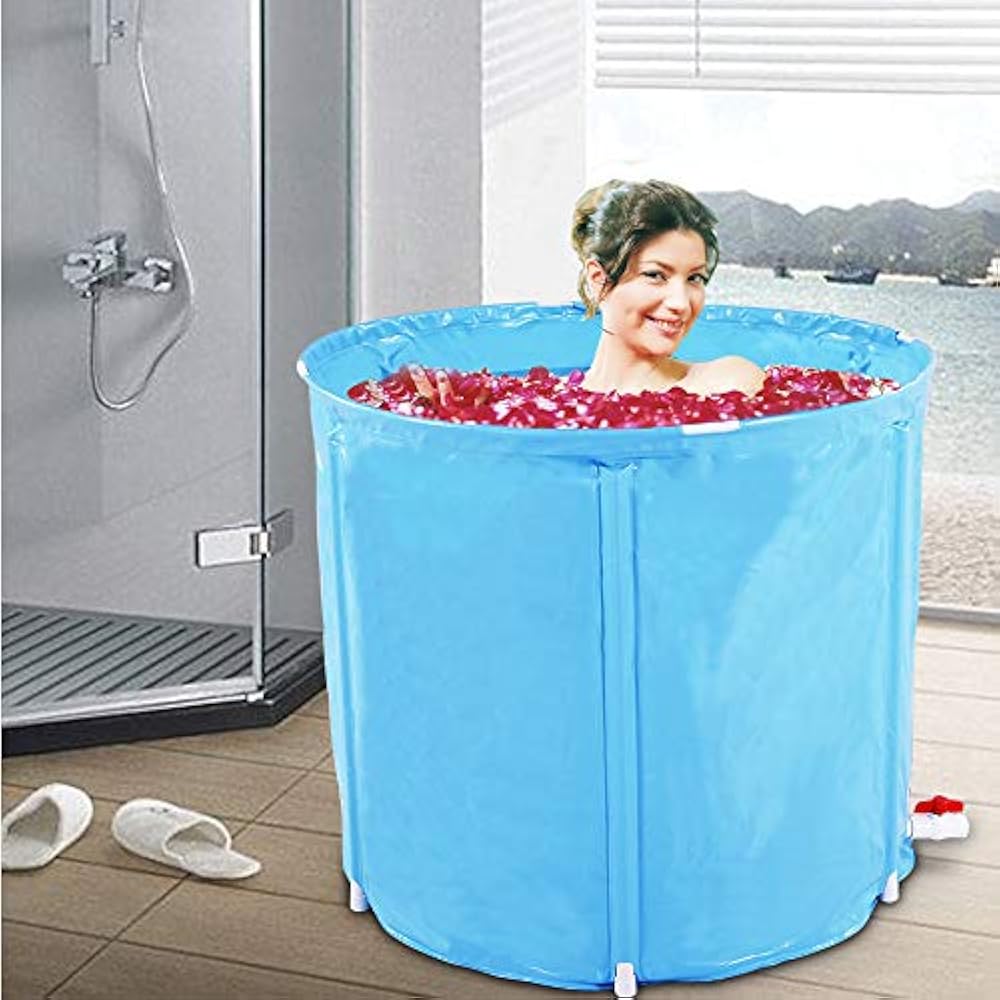 Portable Plastic Freestanding Bathtubs Bathtub, Folding Spa BathTub For