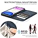 SHIELDON iPhone 11 Pro Case, Genuine Leather iPhone Wallet Case RFID Blocking Credit Card Slots Magnetic Folio Cover Kickstand Protective Case Compatible with iPhone 11 Pro (5.8 Inch) - Dark Blue