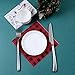 Aneco 80 Pack Red and Black Plaid Papers Napkins Luncheon Napkins for Wedding, Party, Birthday, Dinner, Lunch with 3 Layers, 6.5 by 6.5 Inches