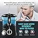 Dental Water Flosser Teeth Cleaner - Ovonni Electric Oral Irrigator with 7 Interchangeable Jet Tips and 10 Pressure Settings for Teeth, Braces, High Capacity 600ML Water Tank for Whole Family Black