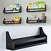One Stylish Black Baby Nursery Room Wall Shelf Sturdy Birch Wood 20 Inch Ships Fully Assembled