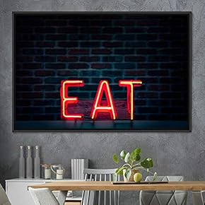 signwin Framed Canvas Wall Art Illuminated Words 3D...