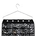 Hanging Jewelry Organizer, Dual Sided Closet Organizers, Earrings Bracelet Necklace Socks Pantyhose Storage Display Bag (Black (40 Pockets & 20 Hook-and-Loop Tabs))