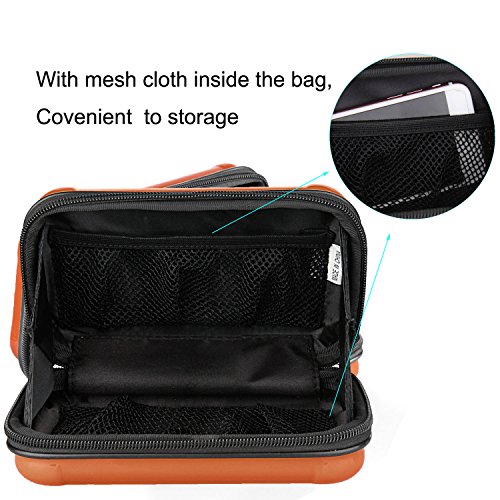 Hltd 2.5" HDD Hard Drive Bag Travel Storage Carrying Case Bag Pouch for Electronic Computer Cell Phone iPad Accessories USB Cables Power Banks Hard Disk (Orange) - Thumbnail 4