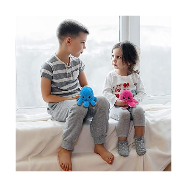 Octopus Plushie Reversable, Double-Sided Flip Reversible Octopus Plush, Soft like Squishmallow Plushies, Stuffed Octopus…