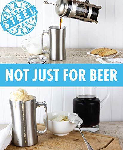 5 Stainless+Steel+Insulated+Beer+Mug