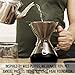 ParkBrew Pour Over Coffee Maker - set includes glass pourover carafe (up to 27 fl. oz.), heat retaining lid, and reusable coffee filter or dripper