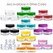 (Quantity: 100pcs) Beauticom 3G/3ML Round Clear Jars with Screw Cap Lids for Powdered Eyeshadow, Cosmetic Samples