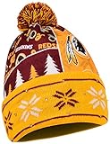NFL Washington Redskins Busy Block Printed Light Up Beanie, One Size, Red