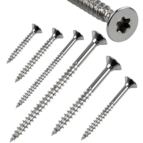 Spanplattenschrauben Torx Holzschrauben Edelstahlschrauben VA V2A Schrauben Set Spanplatte Senkkopfschrauben Teilgewinde…