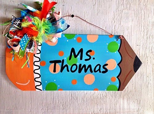 Teacher's Gift Pencil Door Sign For Teacher Teacher Appreciation Gift
