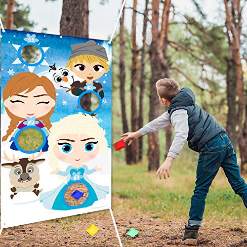PANTIDE Frozen Toss Games with 4 Bean Bags, Xmas Party Games Toss Games Banner for Kids&Adults, Frozen Indoor Outdoor Throwing Game Party Supplies for Birthday Party Decoration Thanksgiving Day - Thumbnail 5