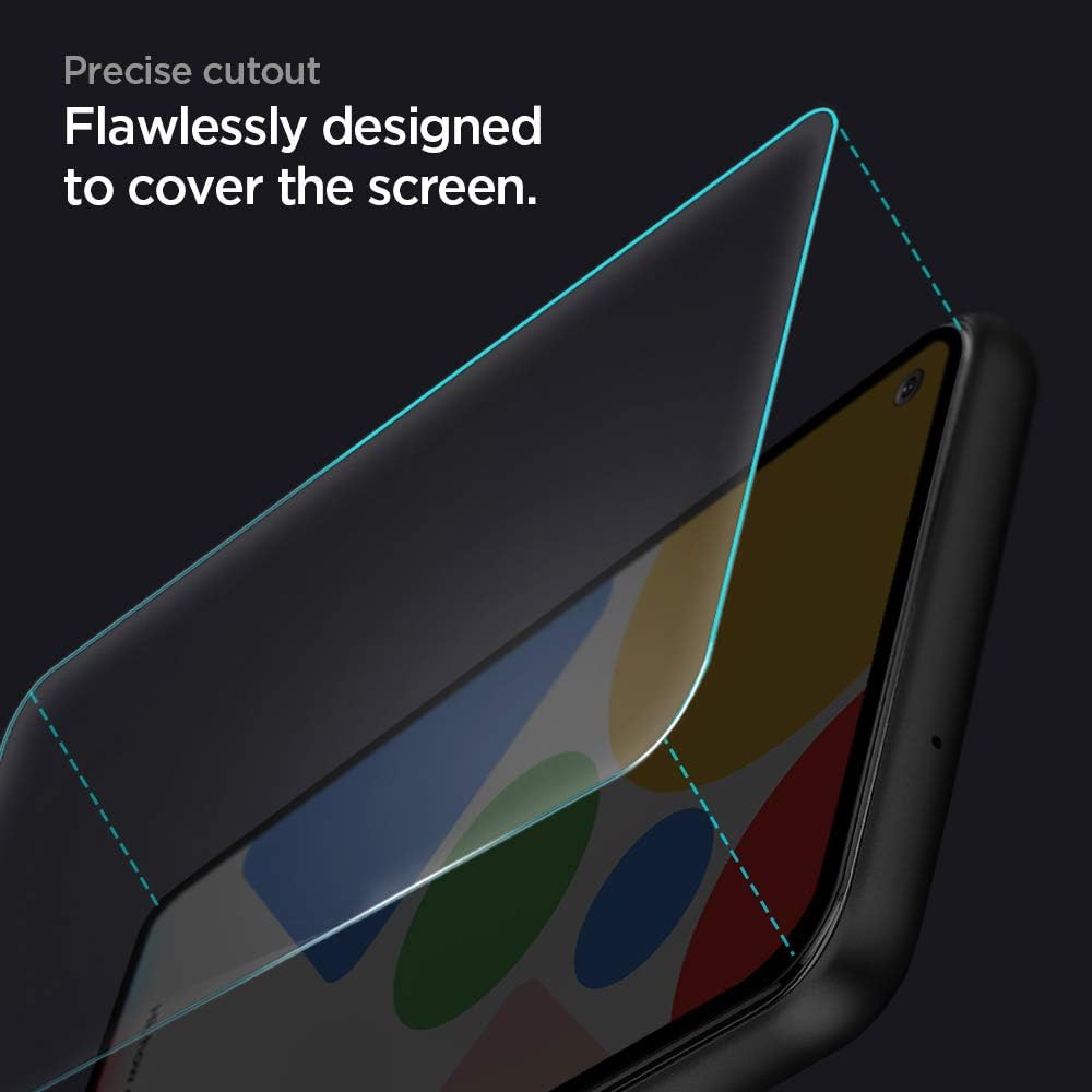 Spigen Tempered Glass Screen Protector [Glas.tR AlignMaster] Designed for Pixel 4a - 2 Pack/Case Friendly