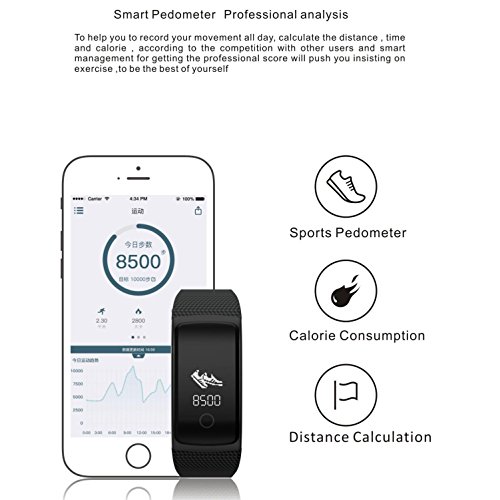 L@YC Smart Bracelet A09 with Heart Rate Monitor Blood Oxygen Blood Pressure Detection Smart Watch Multifunctional Sports Bluetooth Wristwatch for iOS and Android, White
