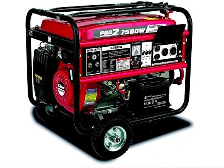 Gentron Portable Electric Start Generator 6,000w / 7,500 Watt Fuel gas Powered plus Generator Cover - X-Large - Black