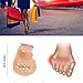 5 Pairs-Pinky Toe Cushion Splint, Gel Toe Separators, Little Toe Straightener with Loop, Pinky Toe Separators for Men Women, Prevent Blisters, Corn, Pain Relief (5 Pairs-Skin)