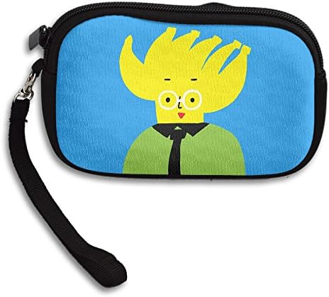 Humor Banana Man With Glasses Small Money Wallet Coin Purse Pouch Bag