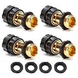 PLG Garden Hose Fittings Quick Connector Male and Female Garden Hose Quick Connect,4 Set