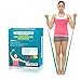 bebebaoFlat Exercise Stretch Bands 3 x Resistance Bands Set (Light Medium Heavy) Latex Free - Physical Therapy Bands for Yoga Ballet Pilates - Free Bonus Door Anchor