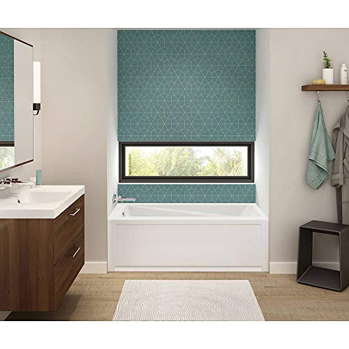 MAAX 105519-R-000-001 Exhibit Acrylic Right-Hand Bathtub, 59.75-in L x 30-in W x 17.75-in H, White