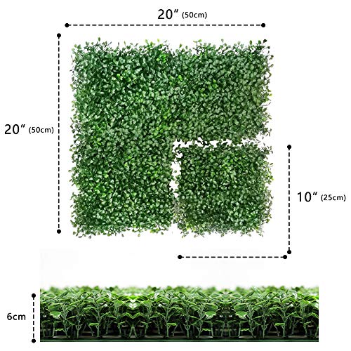 image for ULAND Artificial Hedges Panels, Boxwood Greenery, Privacy Fence Screen