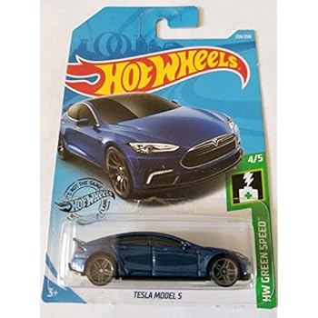 Hot Wheels 2019 HW Green Speed Tesla Model S 226/250, Blue