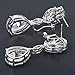 Mariell CZ Bridal Dangle Earrings with Bold Pear-Shaped Zircon Teardrops - Genuine Platinum Plated
