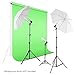 LimoStudio 800W Photography Photo Portrait Studio Umbrella Triple Continuous Lighting Kit - 2 x White Umbrella Lighitng, 1 x Table Top Mini Lighting Kit, AGG1210