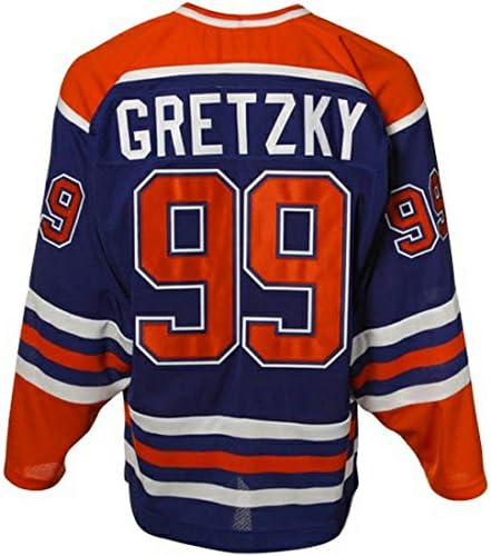 Men's Wayne Gretzky #99 Edmonton Oilers Heroes of Hockey Throwback Jersey - Royal Blue Size L