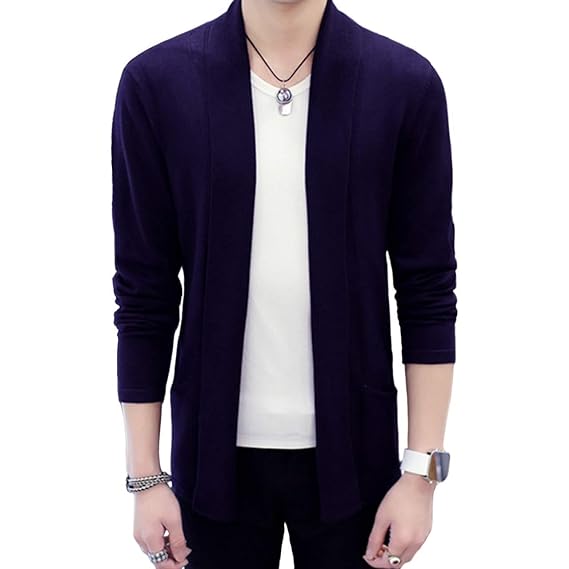 Amazon スカイシイ 薄手 カーディガン ノーボタン ロング丈 春 秋